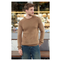 Trendyol Mink Slim Fit Slim Cut Crew Neck Raglan Sleeve Basic Knitwear Sweater