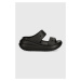 Pantofle Crocs Classic Crush Sandal dámské, černá barva, na platformě, 207670