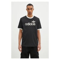 Bavlněné tričko adidas Originals SIMPLE TEE černá barva, s potiskem, JC8372