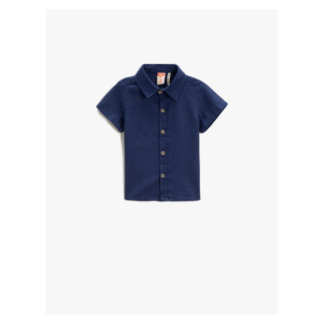 Koton Linen Blend Short Sleeve Shirt