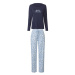 esmara® Dámské pyžamo (navy modrá / světle modrá)