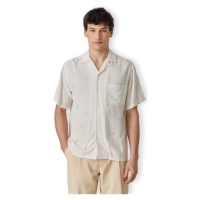 Portuguese Flannel Modal Dots Shirt - White Bílá