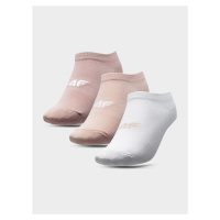 4F H4L22-SOD003 WHITE+CREME+PINK Ponožky EU H4L22-SOD003 WHITECREMEPINK