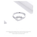 Minimalistický stříbrný prsten koruna SCR686 LOAMOER