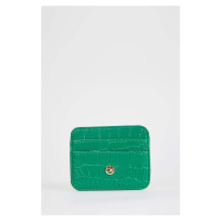 DEFACTO Women's Faux Leather Croco Card Holder