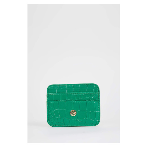 DEFACTO Women's Faux Leather Croco Card Holder