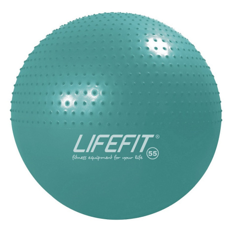 Gymnastický masážní míč LIFEFIT® MASSAGE BALL 55 cm, tyrkysový