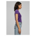 Ladies Short Velvet Tee - realviolet