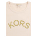 Dětské bavlněné tričko Michael Kors béžová barva
