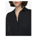 Černé dámské košilové šaty s příměsí lnu Replay