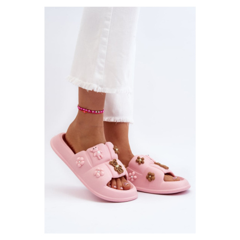 Dámské pěnové pantofle s ozdobami, růžová Cambrina Kesi