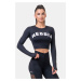 Nebbia Sporty HERO crop top s dlouhým rukávem 585 , černá, M