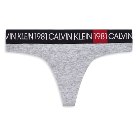 Calvin Klein dámská šedá tanga