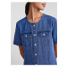 Modré dámské džínové košilové šaty Pieces Tara