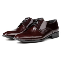 Ducavelli Shine Genuine Leather Men's Classic Shoes Claret Red