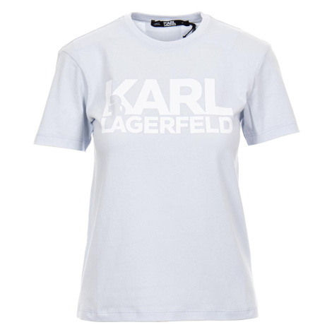 Karl Lagerfeld dámské modré tričko s potiskem