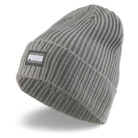 Puma RIBBED CLASSIC CUFF BEANIE Unisex pletená čepice, šedá, velikost