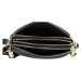 Krásná kožená crossbody kabelka Vernazza, černá/zlatá
