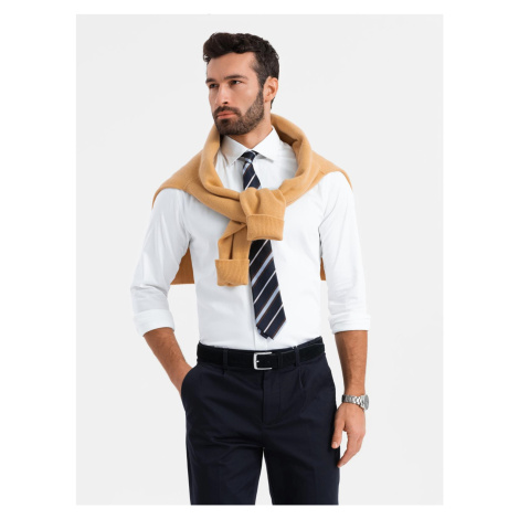 Klasická pánská košile SLIM FIT ze saténové látky Ombre