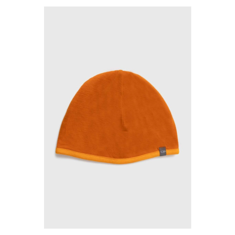 Čepice Icebreaker Pocket oranžová barva, z tenké pleteniny, vlněná Icebreaker Merino