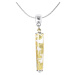 Lampglas Něžný náhrdelník Golden Swan s 24karátovým zlatem v perle Lampglas