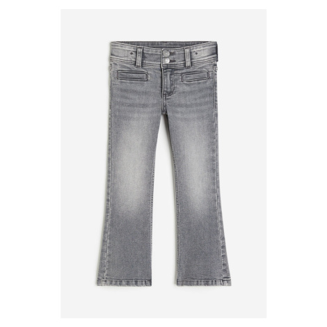 H & M - Superstretch Flared Leg Jeans - šedá H&M