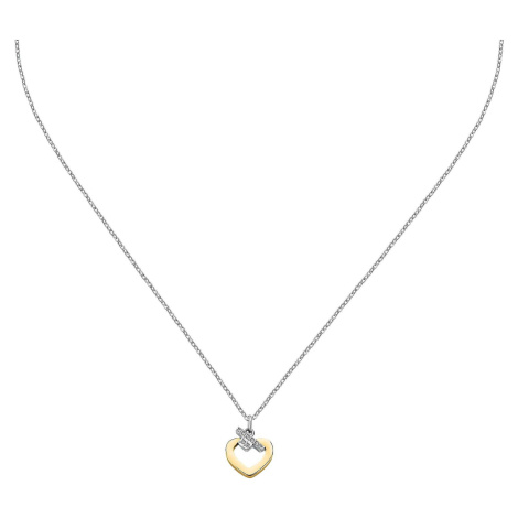 Trussardi Ocelový náhrdelník se zirkony T-Logo TJAXC45 (řetízek, přívěsek)