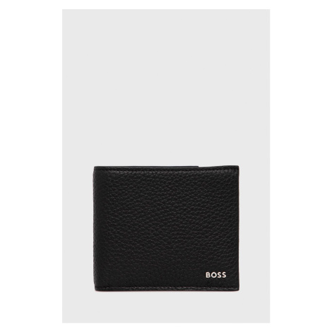 Kožená peněženka BOSS černá barva, 50470464 Hugo Boss