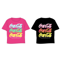 Coca-Cola licence Dívčí tričko Coca-Cola 5202020, tmavě lososová Barva: Růžová