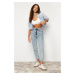 Trendyol Blue More Sustainable High Waist Slim Mom Jeans