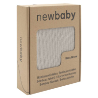 Bambusová pletená deka New Baby 100x80 cm light grey