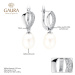 Gaura Pearls Stříbrné náušnice s bílou 9-9.5 mm perlou Amou, stříbro 925/1000 SK22101EL Bílá