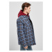 Plaid Quilted Shirt Jacket - lightblue/darkblue