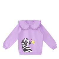 Denokids Zebra Baby Girl Lilac Sweatshirt