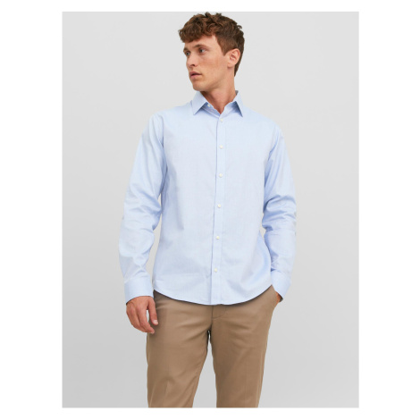 Světle modrá pánská košile Jack & Jones Label - Pánské