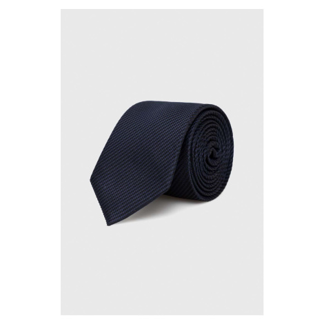 Hedvábná kravata HUGO tmavomodrá barva Hugo Boss