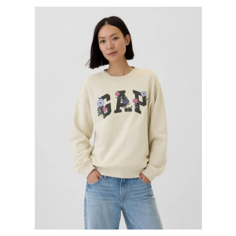 GAP HERITAGE Crewneck dámská mikina béžová