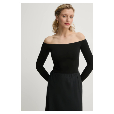 Body Saint Body OFF SHOULDR BODYSUIT dámské, černá barva, SB.318