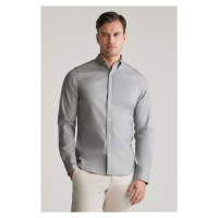 KOŠILE GANT SLIM PINPOINT OXFORD SHIRT STONE GREY