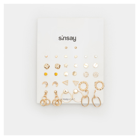 Sinsay - Sada 16 párů náušnic - Zlatá