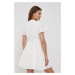 Bavlněné šaty Y.A.S bílá barva, mini