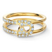 Swarovski Třpytivý pozlacený prsten se špendlíkem So Cool 5522866