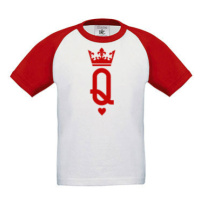 Dětské tričko baseball Q as queen