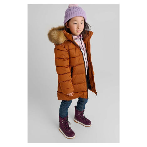 Dětská zimní bunda Reima Lunta hnědá barva