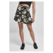 Ladies Viscose Mini Skirt - black tropical