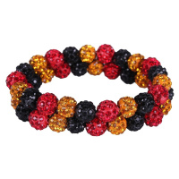 Gumička do vlasů Strass QHP, black/red/yellow red