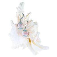 Lampglas Půvabné náušnice Pastel Dream s ryzím stříbrem v perlách Lampglas ERO8