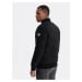 Men's quilted bomber jacket with metal zippers - black V1 OM-JALP-0143