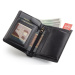 Pánská kožená peněženka Peterson PTN 324 2-1-1 černá