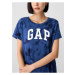 Tmavě modré dámské vzorované tričkové šaty GAP